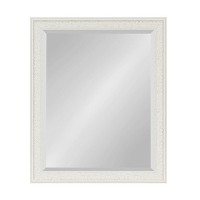 27" x 33" Alysia Framed Wall Mirror White - Kate & Laurel All Things Decor