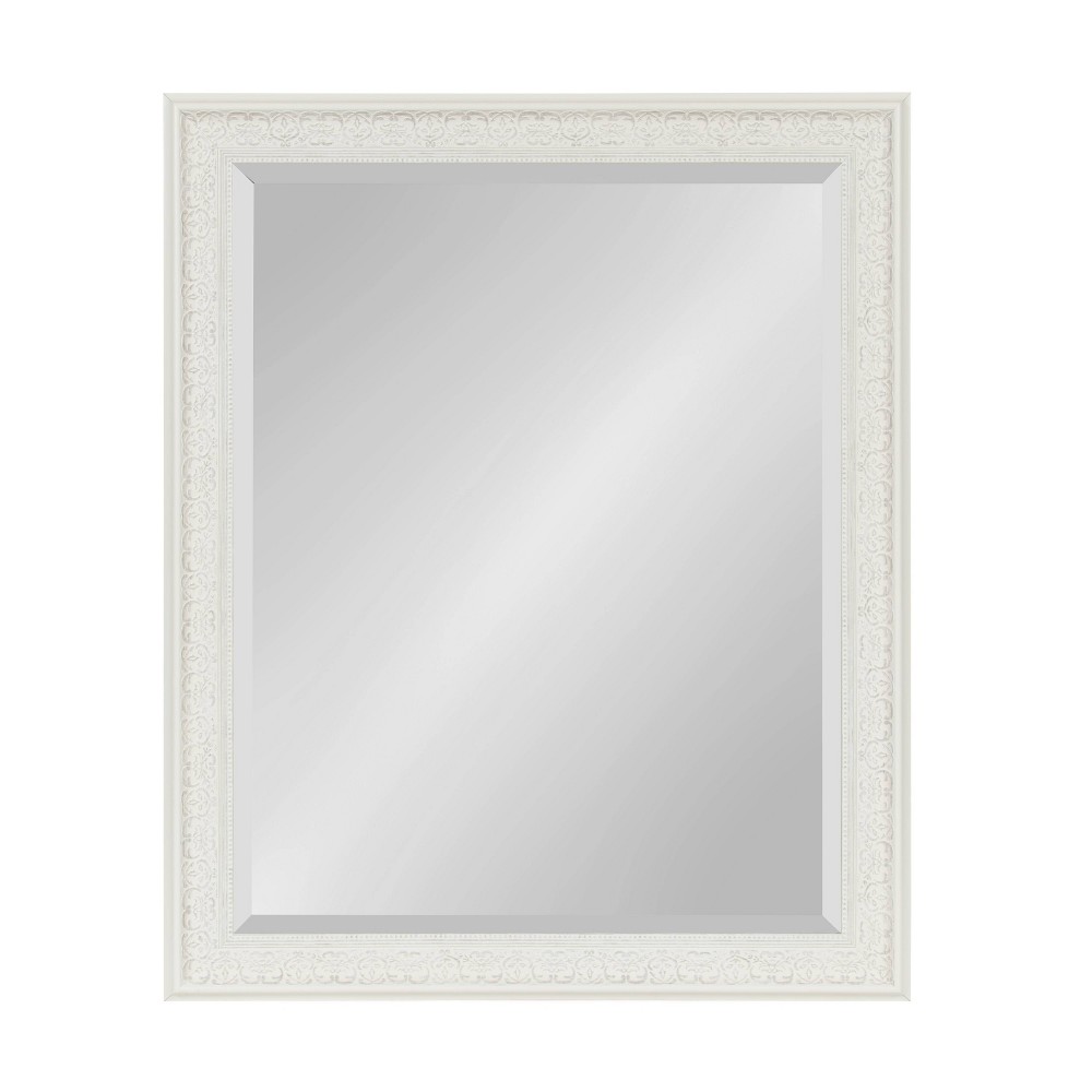 Photos - Wall Mirror 27" x 33" Alysia Framed  White - Kate & Laurel All Things Decor