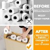 Toilet Paper Organizer with Lid, Holds 24 Regular Rolls or 18 Mega Rolls, Slim Bathroom Organizer - 3 of 4