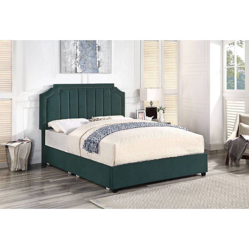 Hanger Glam Upholstered Bed with 4 Side Drawers - HOMES: Inside + Out, 2 of 13
