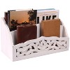 Mela Artisans Decorative Wood Desk Organizer 3-Section Wooden Organizer for Office Desk, Kitchen Countertop, and Study Table Stylish Mail Organizer - 2 of 4