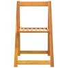 vidaXL 8-Piece Set of Foldable Garden Chairs - Solid Acacia Wood Construction - Robust, Compact and Convenient Outdoor Seating Solution - Brown - 4 of 4