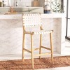 Adah Leather Counter Stool - BST1015 - Safavieh - 2 of 4