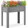 YONWAY Raised Garden Bed, Elevated Wooden Planter Box for Outdoor Plants Flowers Fruits Vegetable Herb Growing - 4 of 4