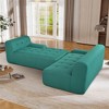 107" Grid Fabric Upholstery Large L-Shaped Modular Sectional Sofa, Free Combinations, No Assembly Required - 4 of 4