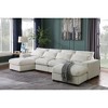 ChicFurnit Sectional Sofas Modular Design with 2 Ottomans Removable Cushions for Glam Living Room, Beige, 37.8"*123.24"*34.25" - 3 of 4
