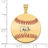 Black Bow Jewelry 14K Gold Plated Larry Walker Signature MD Enamel Baseball Pendant - 4 of 4