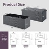 Folding Storage Ottoman Bench, Ottoman Foot Rest, End of Bed Bench, Storage Chest, for Living Room, Bedroom, Entryway, Gray - 2 of 4