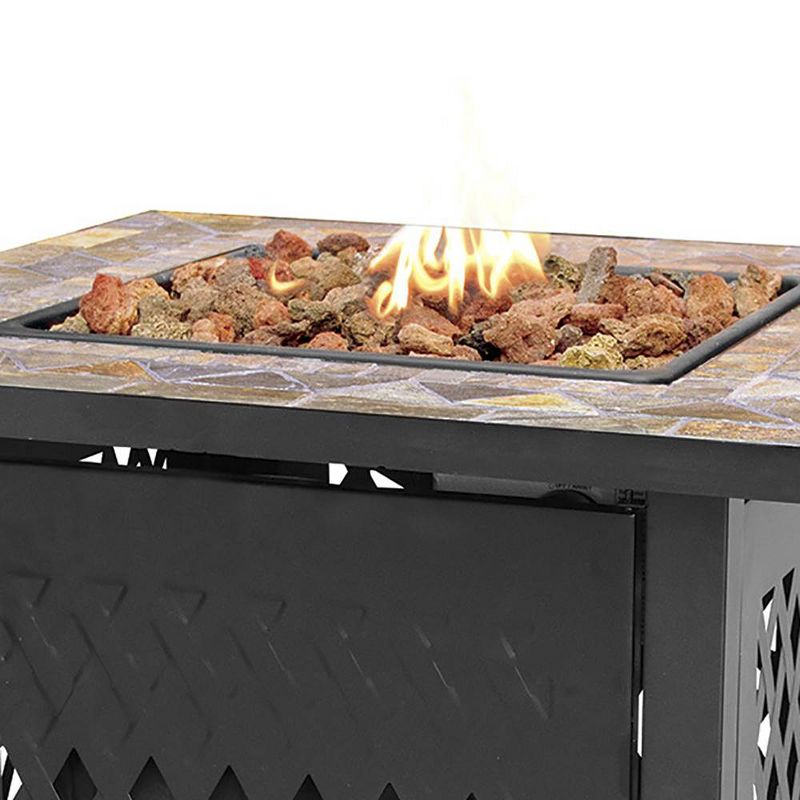 Endless Summer 30,000 BTU LP Gas Outdoor Fire Table with Lava Rock, 2 of 7