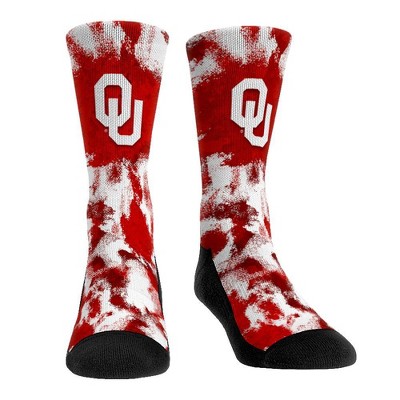 NCAA Oklahoma Sooners Paint Crew Socks - L/XL