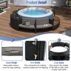FIONECA Spa Surround Rattan Sofa Set with Storage, Mini Sofa & Cushions for Patio or Backyard, Grey - 3 of 4