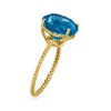 Ross-Simons 8.00 Carat London Blue Topaz Ring in 14kt Yellow Gold - 3 of 4