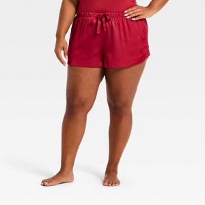 Women's Satin Pajama Shorts - Auden™ - 1 of 3