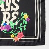 Pride Adult Satin Oversized Square Bandana Scarf - Black - 3 of 4