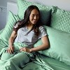 BedVoyage Standard 300 Thread Count Luxury Pillowcase Set Seaglass - 2 of 4