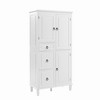 Ridstar 61.7 in. H Multifunctional Storage Cabinet with Adjustable Shelves, 3 Drawers & 3 Closed Compartments For Living Room, Kitchen & Office-White - 2 of 4