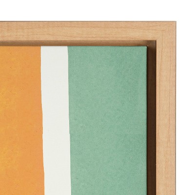 Teju Reval Abstract Village Walls Canvas Print with Natural Frame