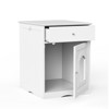 SEVOBAL Wooden Pet House Cat Litter Box Enclosure with Drawer, Side Table, Indoor Pet Crate, Cat Home Nightstand, White(18.9"*20.9"*25") - 4 of 4