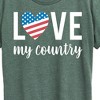 Women's - Instant Message - Love My Country Short Sleeve Graphic T-Shirt - 2 of 4