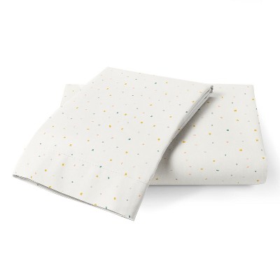 Makemake Organics GOTS Certified Organic Cotton Pillowcase - Ultra Soft Breathable Fits (14"x19", Dotty) Set of 2