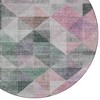 Blush And Green Geometric Washable Indoor Outdoor Area Rug - 4 of 4
