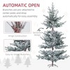 Whisen 6FT Pine Artificial Christmas Tree with 795 Snow Flocked Tips, Foldable Metal Stand - Green - 4 of 4