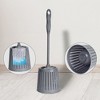 REGALWOVEN Apartment Bathroom Accessories Toilet Brush and Holder Set with Ventilation Slots Base - 3 of 4