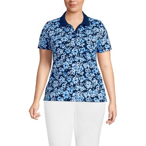 Lands' End Women's Supima Cotton Polo Shirt - 1 of 3