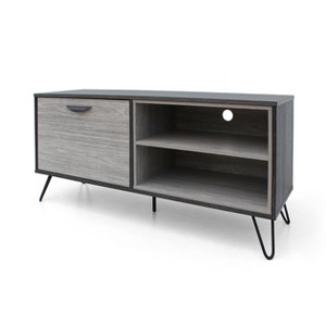 Veda Mid Century Modern TV Stand for TVs up to 48" Gray - Christopher Knight Home - 1 of 4
