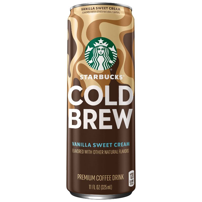 Starbucks Vanilla Sweet Cream Cold Brew Premium Coffee Drink - 11 fl oz Can, 1 of 5