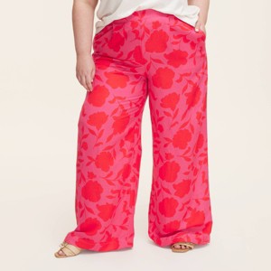 Women's Classic Rose High-Rise Linen Trousers - kate spade new york x Target Pink/Red - 1 of 4