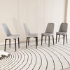 Okak Modern PU Leather Dining Chairs Set of 2, Thick Soft Cushioned & Black Metal Legs, Kitchen & Dining Room Side Chairs - 3 of 4