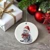Lomsoe Cat Ornament Cat Mom Lady Lovers Christmas Xmas Ornaments Decor Funny Christmas Hanging Ceramic Ornament - 4 of 4
