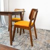 FONTOI Dining Chairs, Mid-Century Modern Dining Chairs Set of 2 with Rattan Backrest for Kitchen Living Room, Brown&Orange, 18.3"*32.3"*21.5" - 4 of 4