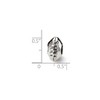 Black Bow Jewelry Sterling Silver Polished Football Bead Charm - 4 of 4