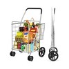 Racxily Folding Shopping Cart with Swiveling Wheels and Dual Storage Baskets - 2 of 4