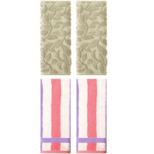 REGALWOVEN 4 Pcs Absorbent Soft Cotton Hand Towels for Bathroom - 1 of 4