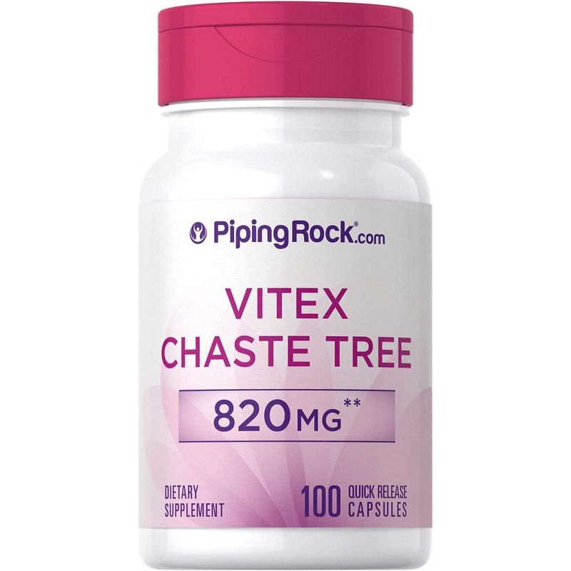 Piping Rock Vitex Chasteberry Supplement 820mg | 100 Capsules, 1 of 2