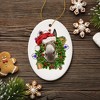 Merry Donkey Christmas Ornament, Ceramic Tree Decoration| OrnamentallyYou - 4 of 4