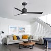 Airsurfer 52" Matte Black Ceiling Fan with LED Color-Changing Light, 3 Blades, Reversible Quiet Motor, and Remote Control - 2 of 4