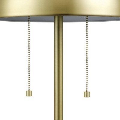 Brass Dome Shade 21" 2-Light Table Lamp