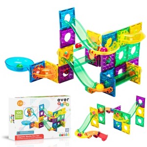 EverPlay 100 PC Marble Race Track Building Block & Magnetic Tiles, Building STEM Toy for Kids 3+ - 1 of 4