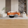 Sapphtopaz Modern Coffee Table with Light Marble Top Living Room Table with Leather Wrapped Frame Coffee Bar for Living Room - 2 of 4