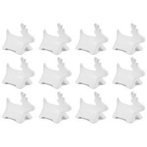 AuldHome Design Reindeer Place Card Holders 12pk, Ceramic Reusable Christmas Place Markers for Table - 1 of 4