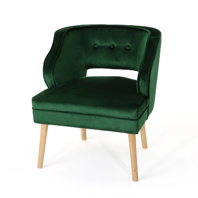 NicBex Velvet Accent Chair,Upholstered Living Room Chairs with Mid-Height Backrest,Mid-Century Modren Armchair,Accent Chairs for Living Room