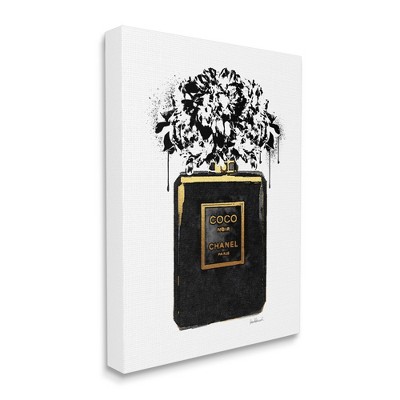 Stupell Glam Fragrance Fashion Book Stack Black Zebra Print Canvas