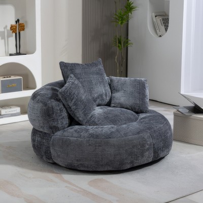 Airsurfer High-Back Bean Bag Lounger Chair with 3 Pillows – Lazy Sofa for Adults & Kids, Indoor/Outdoor Gaming Couch for Bedroom or Office