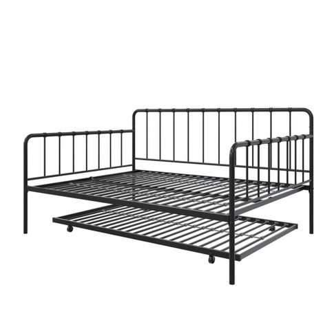 Full Avery Metal Daybed And Twin, Twin Bed Frame Tall Enough For Trundle