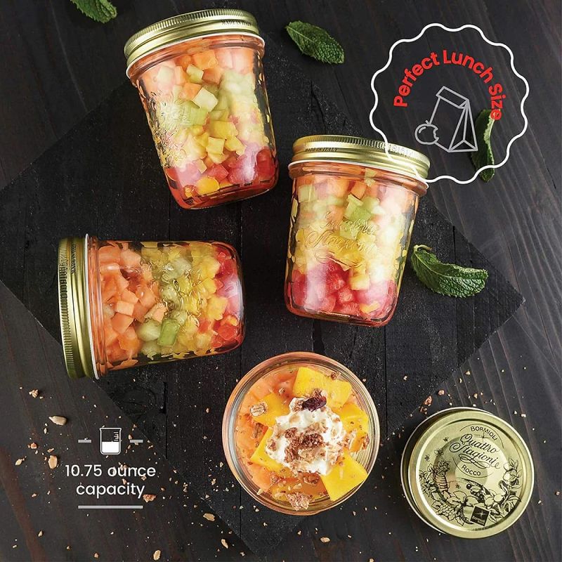 Bormioli Rocco Quattro Stagioni Set of 12 Clear Airtight Mason Jars, Made from Food Safe Durable Glass, Made in Italy, 5 of 10