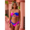 'Raspberry Twist' Asymmetrical Tie Side Bottoms Raspberry Twist Medium - 3 of 4